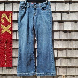 Express X2 Quality Denim Eva Full Leg Blue Jeans Women's Size 4/31w 2007